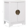 Mesita de noche madera de Paulownia blanco 38x28x52 cm de vidaXL, Mesitas de noche - Ref: Foro24-284073, Precio: 118,24 €, De...