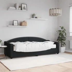 Sofa bed with black fabric mattress 80x200 cm by vidaXL, Beds and slatted bases - Ref: Foro24-3197509, Price: 307,46 €, Disco...