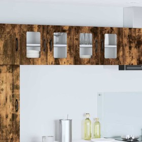 Armario de cocina mural 2 pcs Roble ahumado 60 x 31 x 40 cm