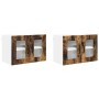 Armario de cocina mural 2 pcs Roble ahumado 60 x 31 x 40 cm