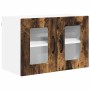 Armario de cocina mural 2 pcs Roble ahumado 60 x 31 x 40 cm