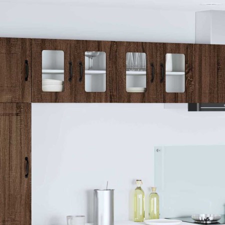 Armario de cocina mural con puerta Roble Marrón 60 x 31 x 40 cm