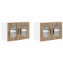 Armario de cocina mural 2 pcs Roble artesanal 60 x 31 x 40 cm