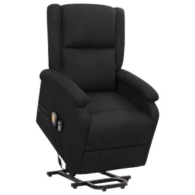 Black fabric elevating massage chair by vidaXL, Electric massage chairs - Ref: Foro24-329711, Price: 422,64 €, Discount: %