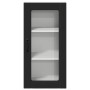 Armario de cocina mural con estante Negro 40 x 31 x 80 cm