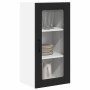 Armario de cocina mural con estante 2 pcs Negro 40 x 31 x 80 cm