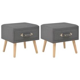 Nachttische 2 Einheiten 40x35x40 cm dunkelgrauer Stoff von vidaXL, Nachttische - Ref: Foro24-276379, Preis: 125,56 €, Rabatt: %