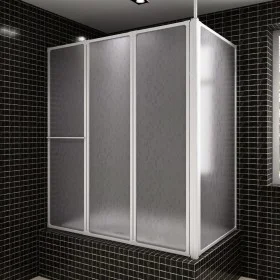 L-förmige Wandduschwand 4 Faltpaneele 70x120x137 cm von vidaXL, Duschtüren - Ref: Foro24-140787, Preis: 204,42 €, Rabatt: %