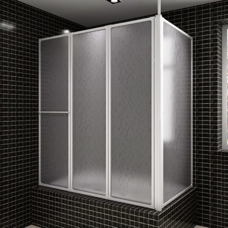 L-förmige Wandduschwand 4 Faltpaneele 70x120x137 cm von vidaXL, Duschtüren - Ref: Foro24-140787, Preis: 204,21 €, Rabatt: %