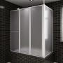L-förmige Wandduschwand 4 Faltpaneele 70x120x137 cm von vidaXL, Duschtüren - Ref: Foro24-140787, Preis: 204,21 €, Rabatt: %