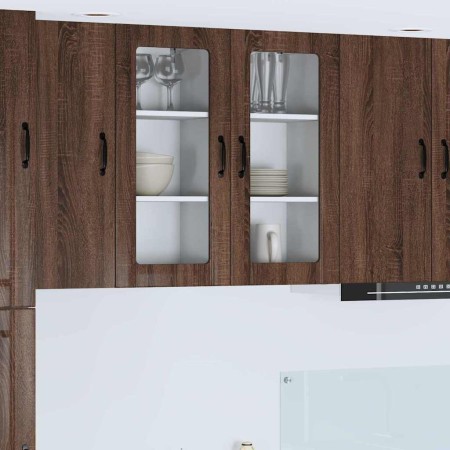 Armario de cocina mural con puerta Roble Marrón 40 x 31 x 80 cm