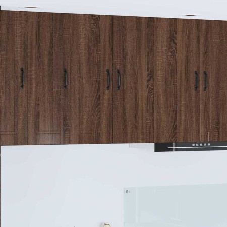Armario de cocina mural 2 pcs Roble Marrón 30 x 31 x 80 cm