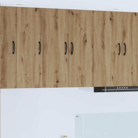 Armario de cocina mural 2 pcs Roble artesanal 30 x 31 x 80 cm
