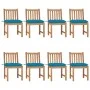 Garden chairs, 8 units, solid teak wood with cushions. by vidaXL, Garden chairs - Ref: Foro24-3073161, Price: 885,30 €, Disco...