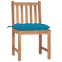 Gartenstühle 8 Einheiten aus massivem Teakholz mit Kissen von vidaXL, Gartenstühle - Ref: Foro24-3073161, Preis: 976,60 €, Ra...