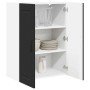 Armario de cocina mural con estante Negro 60 x 31 x 80 cm en Armarios de cocina | Comprar online en Foro24