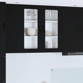 Armario de cocina mural con estante Negro 80 x 31 x 80 cm en Armarios de cocina | Comprar online en Foro24