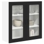 Armario de cocina mural con estante Negro 80 x 31 x 80 cm