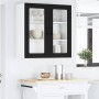Armario de cocina mural con estante Negro 80 x 31 x 80 cm