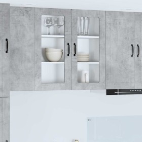Armario de cocina mural Gris Concreto 80 x 31 x 80 cm