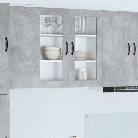 Armario de cocina mural Gris Concreto 80 x 31 x 80 cm
