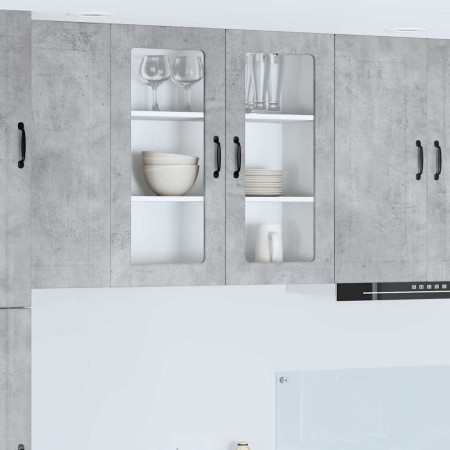 Armario de cocina mural Gris Concreto 80 x 31 x 80 cm