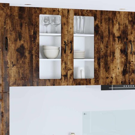Armario de cocina mural Roble ahumado 80 x 31 x 80 cm