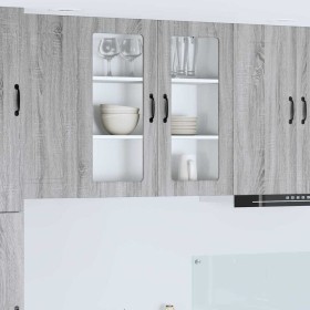 Armario de cocina mural con estante Gris Sonoma 80 x 31 x 80 cm