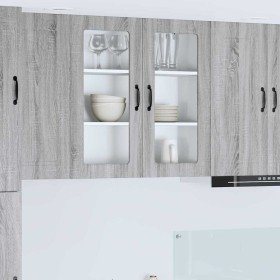 Armario de cocina mural con estante Gris Sonoma 80 x 31 x 80 cm
