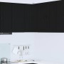 Armario de cocina mural con estante Negro 57 x 57 x 80 cm