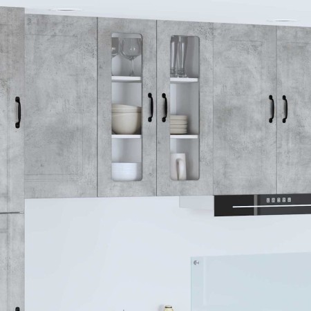 Armario de cocina mural Gris Concreto 60 x 31 x 80 cm