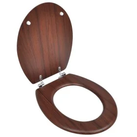 MDF WC-Sitz WC brauner Designdeckel von vidaXL, Toiletten- und Bidetsitze - Ref: Foro24-140803, Preis: 49,96 €, Rabatt: %