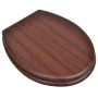 Toilet seat WC MDF with brown design lid by vidaXL, Toilet and bidet seats - Ref: Foro24-140803, Price: 49,96 €, Discount: %