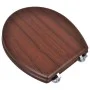 Toilet seat WC MDF with brown design lid by vidaXL, Toilet and bidet seats - Ref: Foro24-140803, Price: 49,96 €, Discount: %