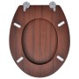 MDF WC-Sitz WC brauner Designdeckel von vidaXL, Toiletten- und Bidetsitze - Ref: Foro24-140803, Preis: 38,32 €, Rabatt: %
