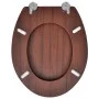 Toilet seat WC MDF with brown design lid by vidaXL, Toilet and bidet seats - Ref: Foro24-140803, Price: 49,96 €, Discount: %