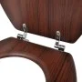 Toilet seat WC MDF with brown design lid by vidaXL, Toilet and bidet seats - Ref: Foro24-140803, Price: 49,96 €, Discount: %