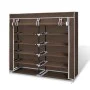 Stoff Zapatero mit braunem Bezug 115x28x110 cm von vidaXL, Schuhregale und Schuhorganisatoren - Ref: Foro24-240494, Preis: 36...