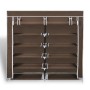 Stoff Zapatero mit braunem Bezug 115x28x110 cm von vidaXL, Schuhregale und Schuhorganisatoren - Ref: Foro24-240494, Preis: 37...