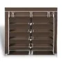 Stoff Zapatero mit braunem Bezug 115x28x110 cm von vidaXL, Schuhregale und Schuhorganisatoren - Ref: Foro24-240494, Preis: 36...