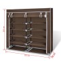 Stoff Zapatero mit braunem Bezug 115x28x110 cm von vidaXL, Schuhregale und Schuhorganisatoren - Ref: Foro24-240494, Preis: 37...