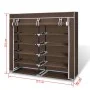 Stoff Zapatero mit braunem Bezug 115x28x110 cm von vidaXL, Schuhregale und Schuhorganisatoren - Ref: Foro24-240494, Preis: 36...