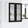 Armario de cocina mural con estante Negro 80 x 31 x 100 cm
