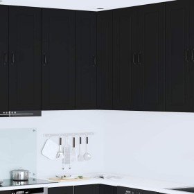 Armario de cocina mural con estante Negro 57 x 57 x 100 cm en Armarios de cocina | Comprar online en Foro24