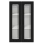 Armario de cocina mural con estante Negro 60 x 31 x 100 cm