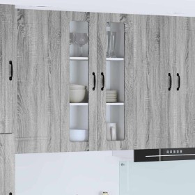 Armario de cocina mural con puerta Gris Sonoma 60 x 31 x 100 cm