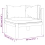 Muebles de jardín 10 pzas cojines crema madera maciza acacia