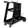 Black welding cart with 3 shelves workshop organizer by vidaXL, Cargo forklifts - Ref: Foro24-140950, Price: 66,49 €, Discoun...