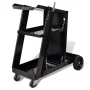 Black welding cart with 3 shelves workshop organizer by vidaXL, Cargo forklifts - Ref: Foro24-140950, Price: 73,29 €, Discoun...