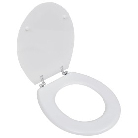 WC-Sitz aus MDF mit weißem Designdeckel von vidaXL, Toiletten- und Bidetsitze - Ref: Foro24-140801, Preis: 35,13 €, Rabatt: %